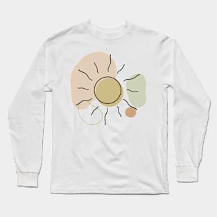 Sun Line Art Long Sleeve T-Shirt